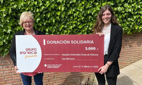 Esneca Business School dona 3.000 euros al Hospital Universitari Arnau de Vilanova de Lleida para ayudar a combatir el coronavirus