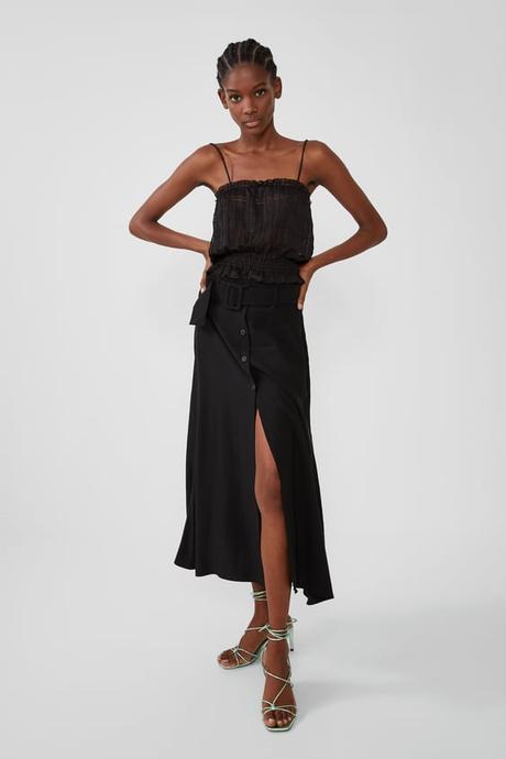 Peto Falda Negro Zara