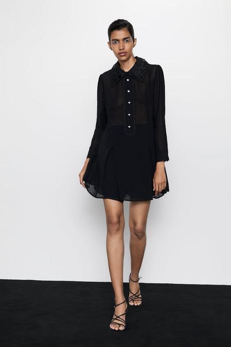 Peto Falda Negro Zara