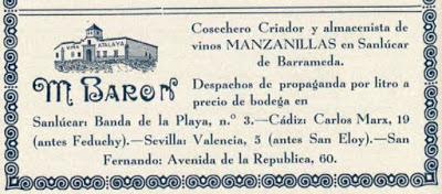 CONSEJO REGULADOR DEL VINO: Curso de Iniciación a los Vinos de Jerez y Manzanilla-Sanlúcar de Barrameda: Bodegas Barón: Sábado 7 de marzo de 2020