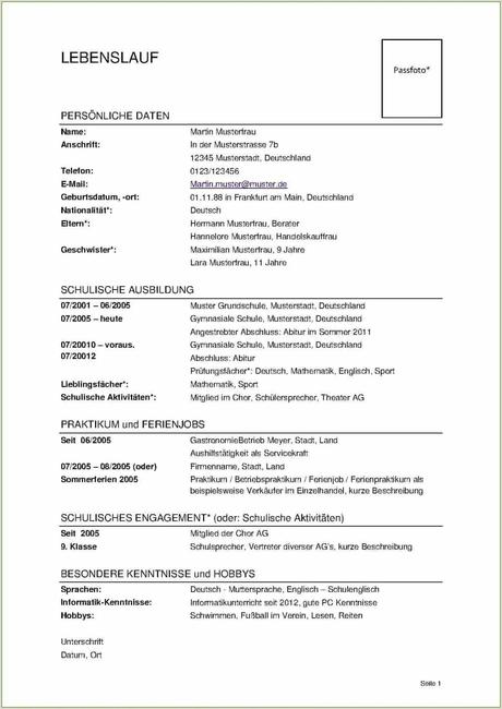 Lebenslauf Beispiel Deutsch Dass Sie In Microsoft Word Für Ihre Erstaunlich Inspiration Anpassen