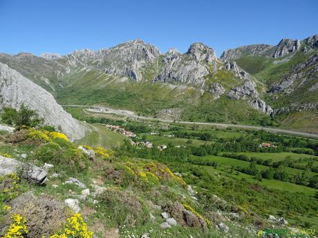 RUTA por la ARISTA del CIRBANAL desde CALDAS DE LUNA, León Ladera bajando hacia el Arroyo Pincuejo y Caldas de Luna