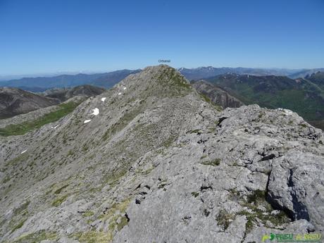 RUTA por la ARISTA del CIRBANAL desde CALDAS DE LUNA, León Arista entre la Peña de la Silla y el Cirbanal