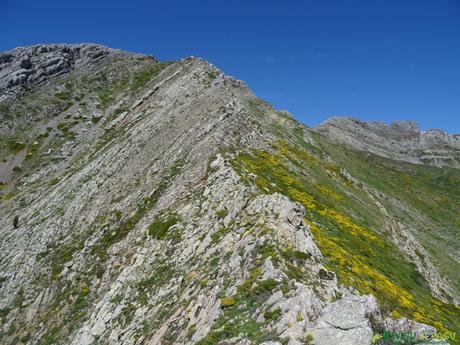 RUTA por la ARISTA del CIRBANAL desde CALDAS DE LUNA, León Arista hacia la Peña de la Genestosa