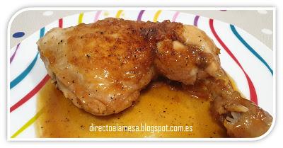 Contramuslos de pollo a la miel