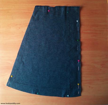 Falda Recta Con Botones Al Frente