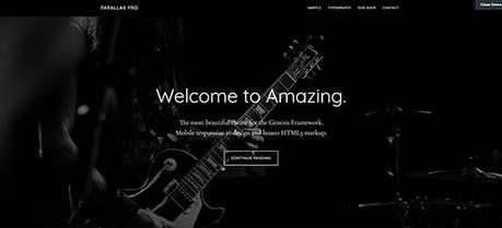 12 Fantásticas plantillas de WordPress para bloggers serios Parallax Pro
