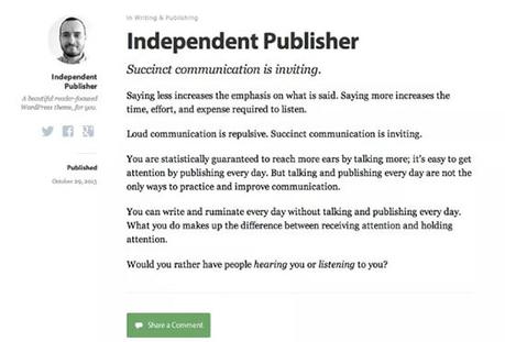 12 Fantásticas plantillas de WordPress para bloggers serios Independent Publisher