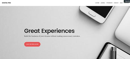 12 Fantásticas plantillas de WordPress para bloggers serios Digital Pro