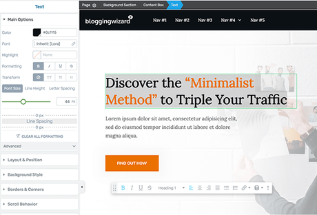 12 Fantásticas plantillas de WordPress para bloggers serios Thrive Theme Builder Dashboard