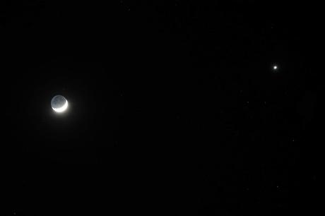 Conjunción Luna - Venus 28 marzo 2020