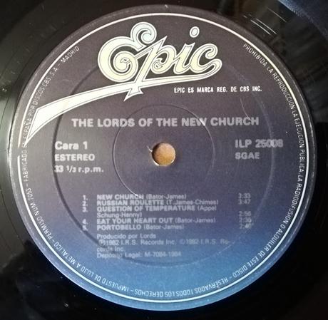 The Lords of the new church -Lords of the new church Lp 1984 (1982)