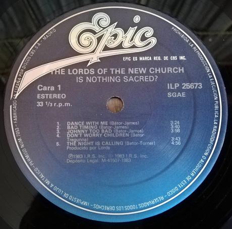 The Lords Of The New Church -Is Nothing Sacred? Lp 1983