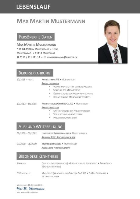 Lebenslauf Bewerbung Vorlage Sie Können Auch In Ms Word Für Ihre Professionell Prinzipien Einstellen