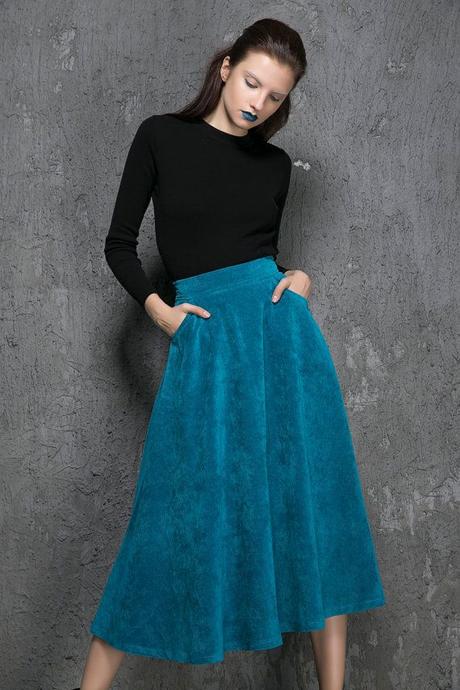 Falda Pana Azul Falda Pana Azul