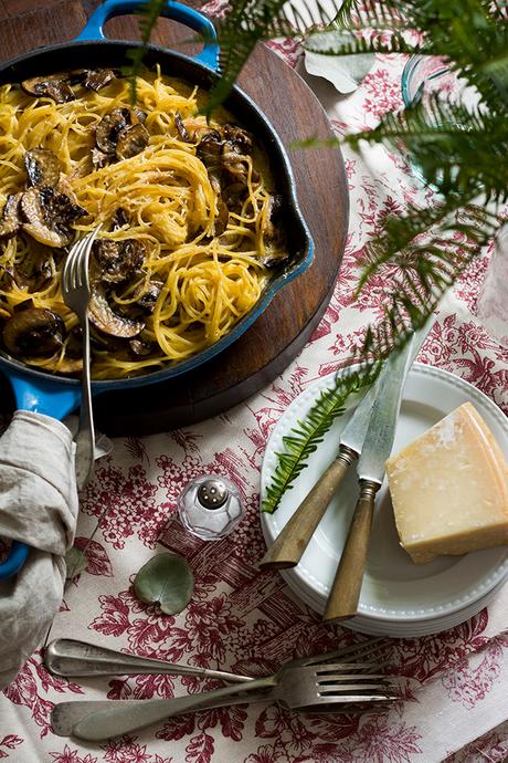 FRITTATA DE SPAGHETTI Y SETAS