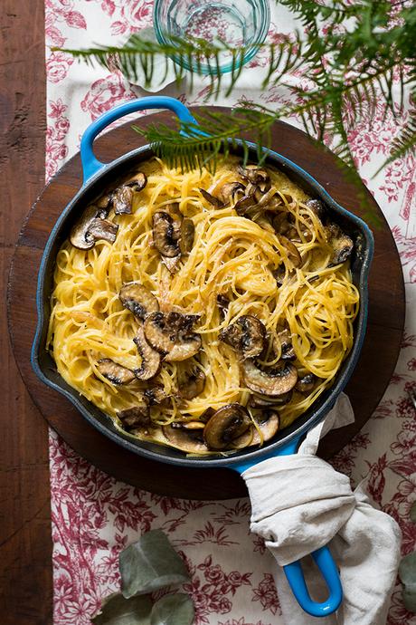 FRITTATA DE SPAGHETTI Y SETAS