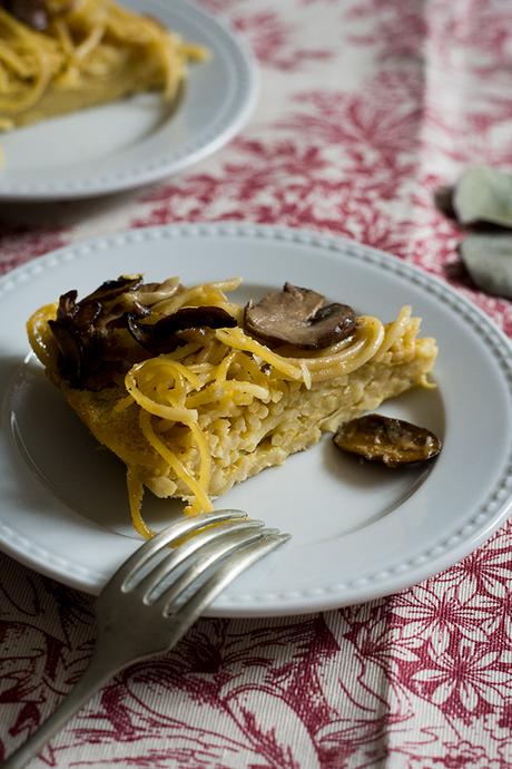 FRITTATA DE SPAGHETTI Y SETAS