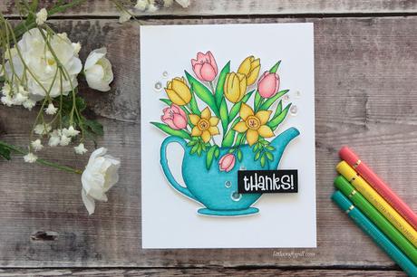 Floral Card with Print