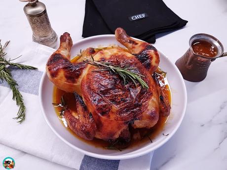 Pollo asado glaseado