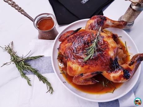 Pollo asado glaseado