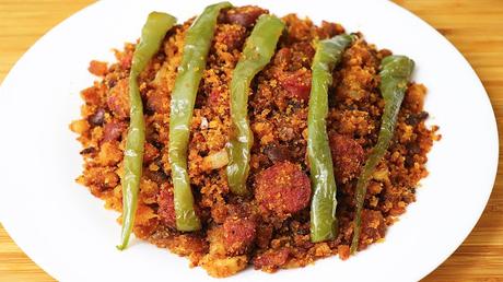 Migas con chorizo