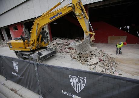 El Covid-19 paraliza las obras del Ramón Sánchez-Pizjuán