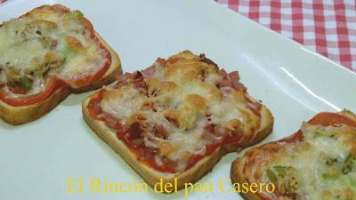 Mini pizzas de pan de molde muy fáciles y super rápidas