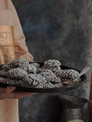Galletas de chocolate con grietas