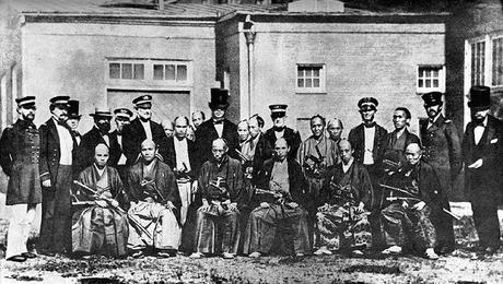 Politicos japoneses y estadounidenses en 1860