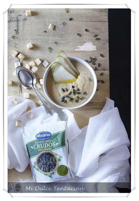 Crema suave de Coliflor con Queso Cabrales