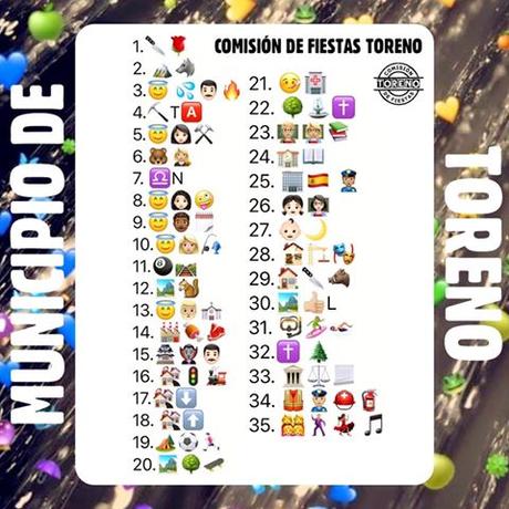 La Comisión de Fiestas de Toreno propone un reto a los vecinos, basado en emojis que representan fiestas, servicios y poblaciones del municipio