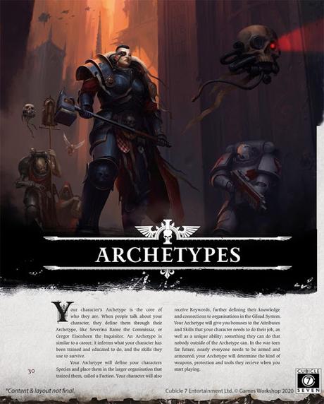 Un avance del aspecto final del core de Wrath & Glory Un avance del aspecto final del core de Wrath & Glory