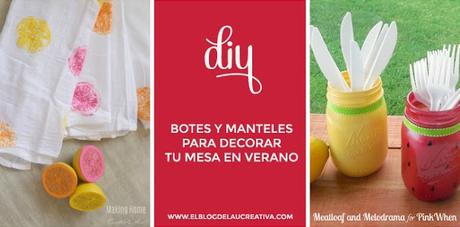 10 diy y manualidades para niños fáciles - Mantel y botes personalizados para un picnic en casa
