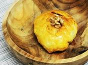 Hojaldre morcilla, queso Provolone nueces