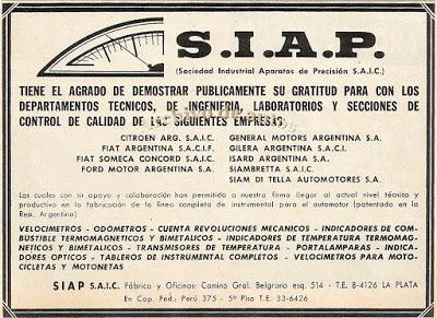 SIAP, marca de instrumental de Argentina