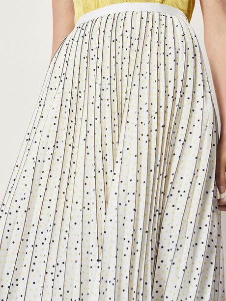 Falda Plisada Blanca Massimo Dutti