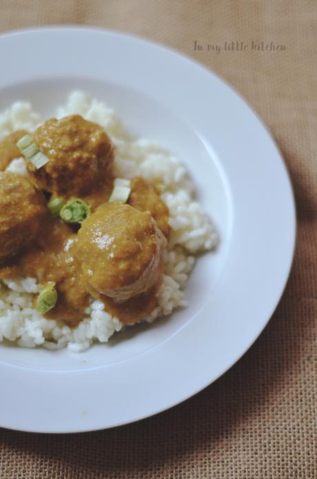 Albondigas thai en olla de cocción lenta o crockpot