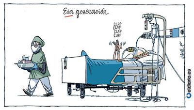 La España encerrada canta y resiste, “erguida frente a todo”.