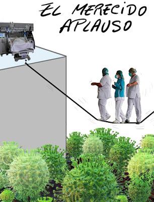 La España encerrada canta y resiste, “erguida frente a todo”.