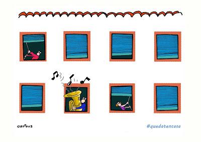 La España encerrada canta y resiste, “erguida frente a todo”.