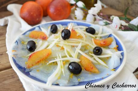 Carpaccio de bacalao a la naranja