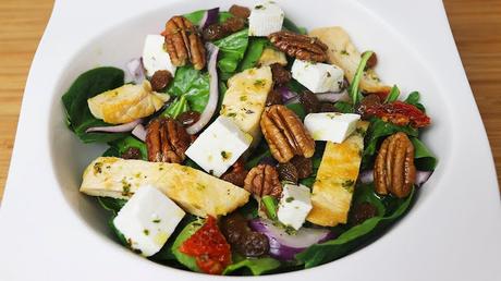 Ensalada de espinacas con pollo