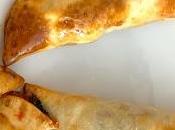 Empanadillas berenjena, queso pimiento confitado