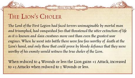 Adelanto de las reglas de Lion El'Jonson