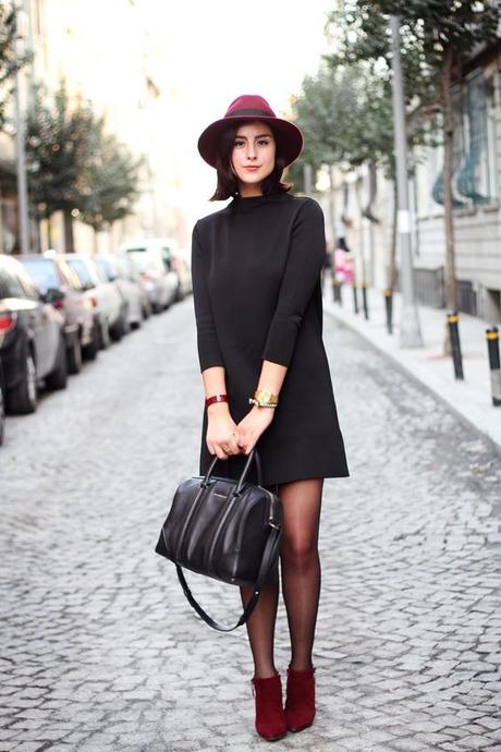 Outfit Invierno Mujer Falda Negra