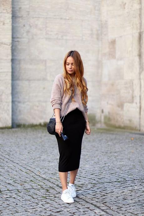 Outfit Invierno Mujer Falda Negra - Paperblog