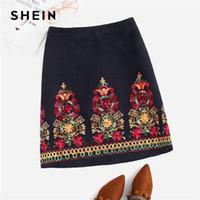 Falda Negra Corta De Pana