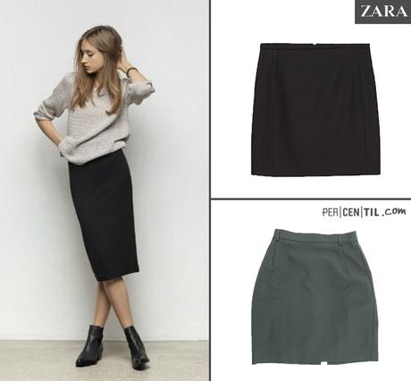 Falda Gris Nina Zara