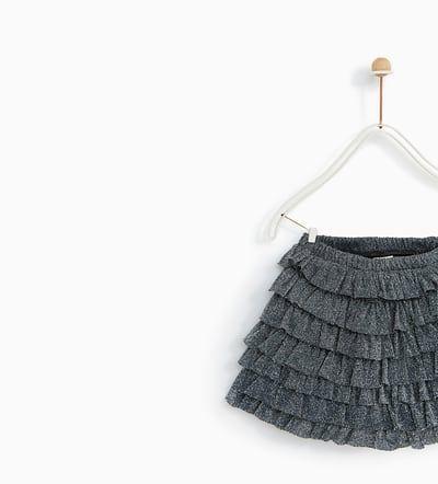 Falda Gris Nina Zara